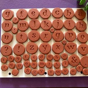 Cling Rubber Mount Alphabet Circle Stamps